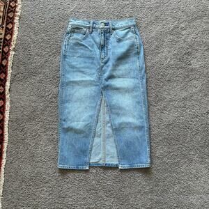 Denim Forum The 90s Halle Stretch Denim Skirt